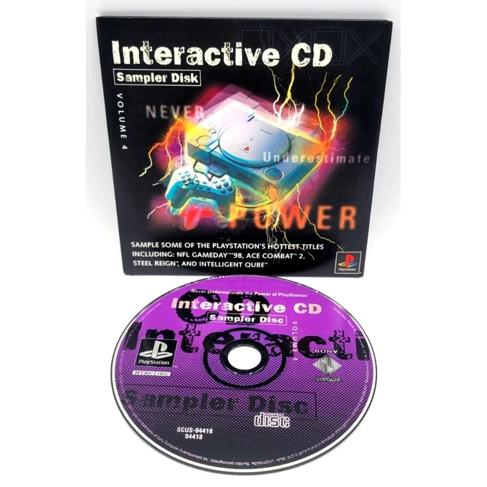 Sony PlayStation 1 PS1 Interactive CD Sampler Demo Disc: Volume 4 With Sleeve